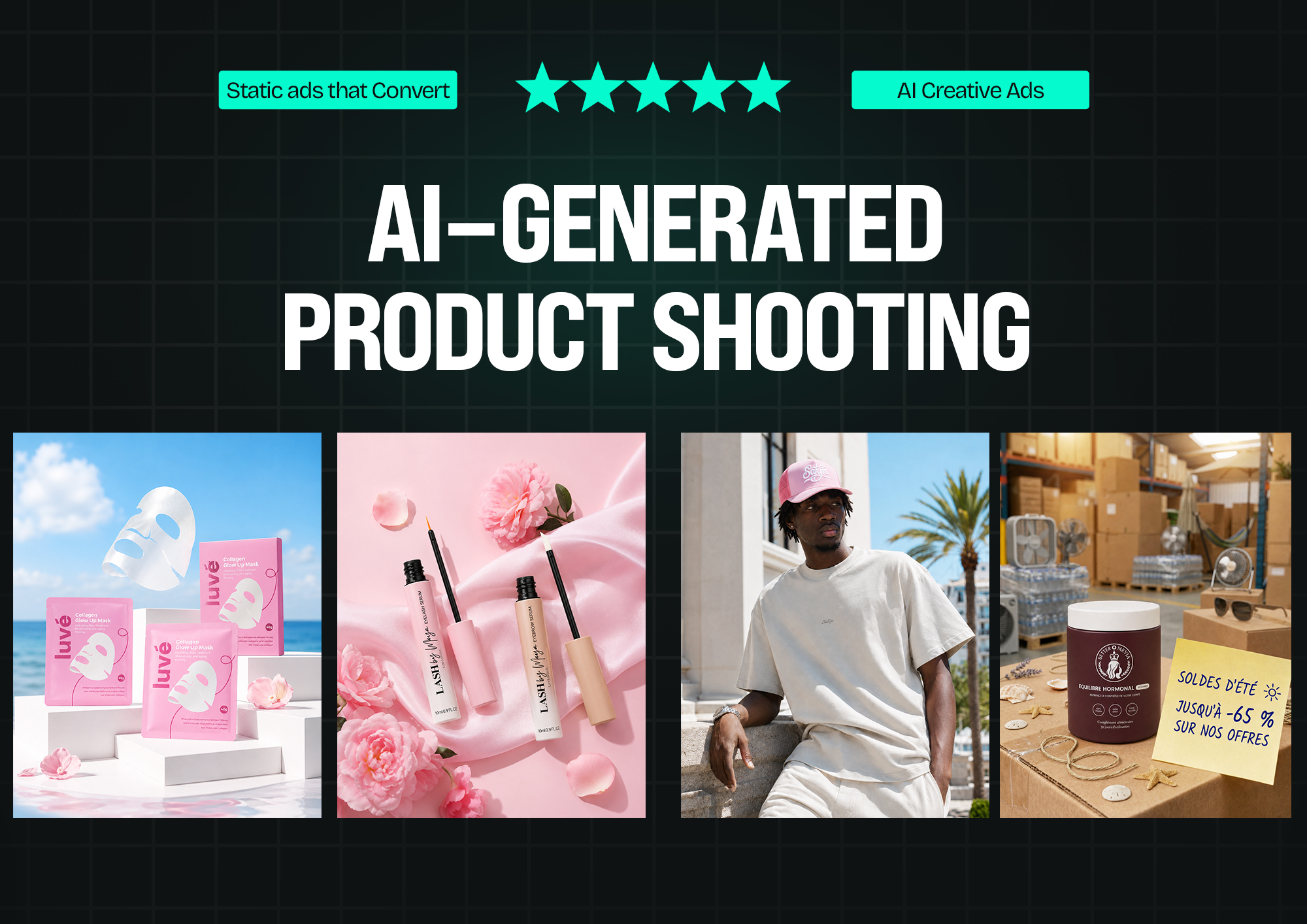 Shooting produit généré par IA pour E-commerce